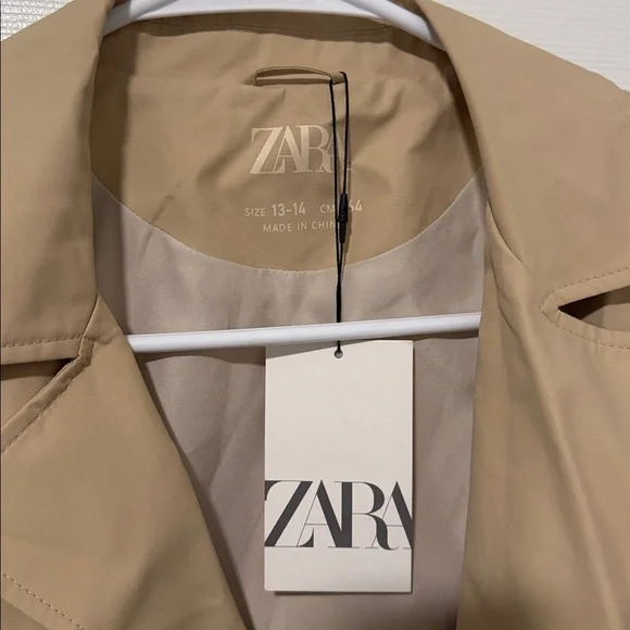 Zara Cropped Trench Coat - Picture 2 of 5